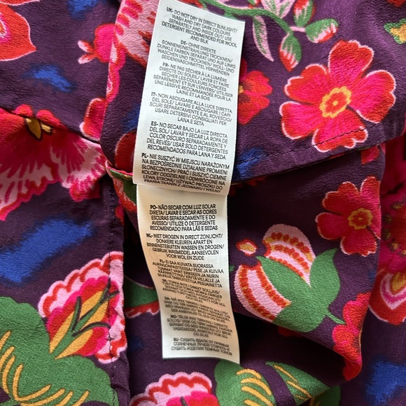 BODEN SILK FLORAL BLOUSE SIZE 2 - Picture 6 of 7